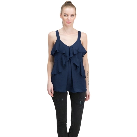 Michael Michael Kors Layered Tiered Sleeveless Top Size M - Picture 2 of 14